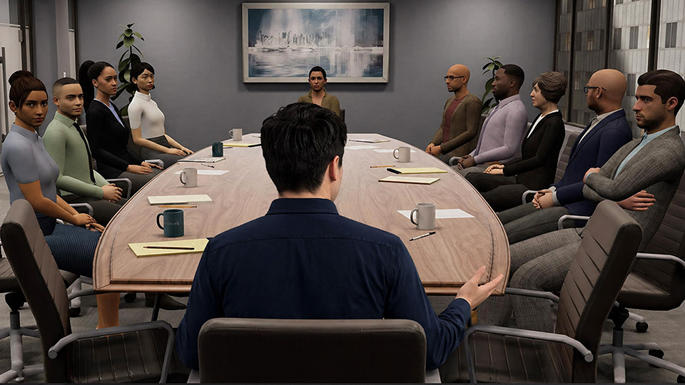 Boardroom meeting practice venue