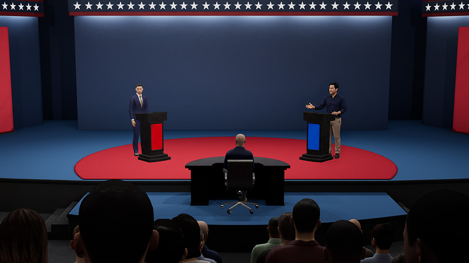 Debate room practice venue