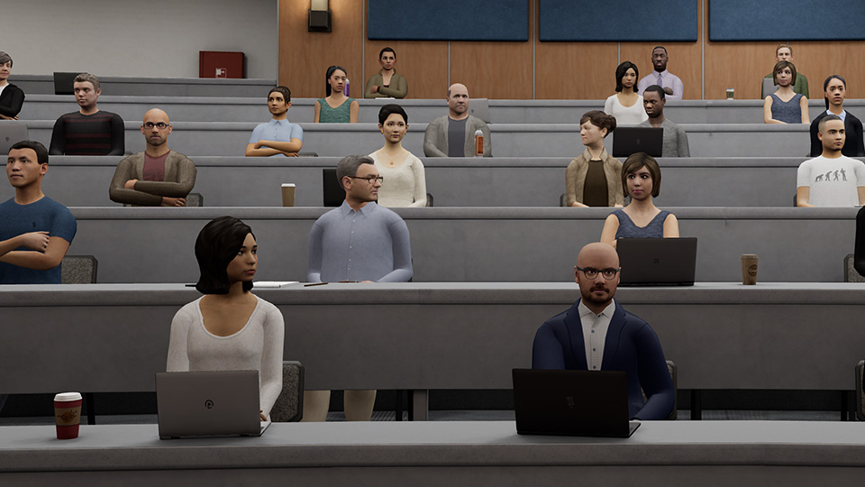 Lecture hall audience practice venue