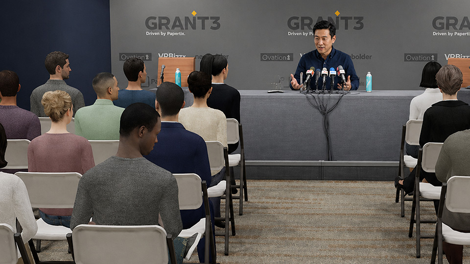 Press conference audience practice venue