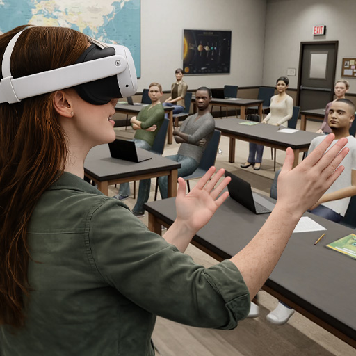 Immersive VR speaking practice in Ovation
