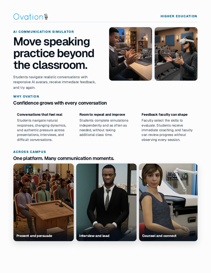 Cover of the Ovation Higher Education Overview