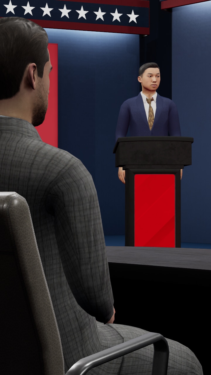 Debate scenario in Ovation