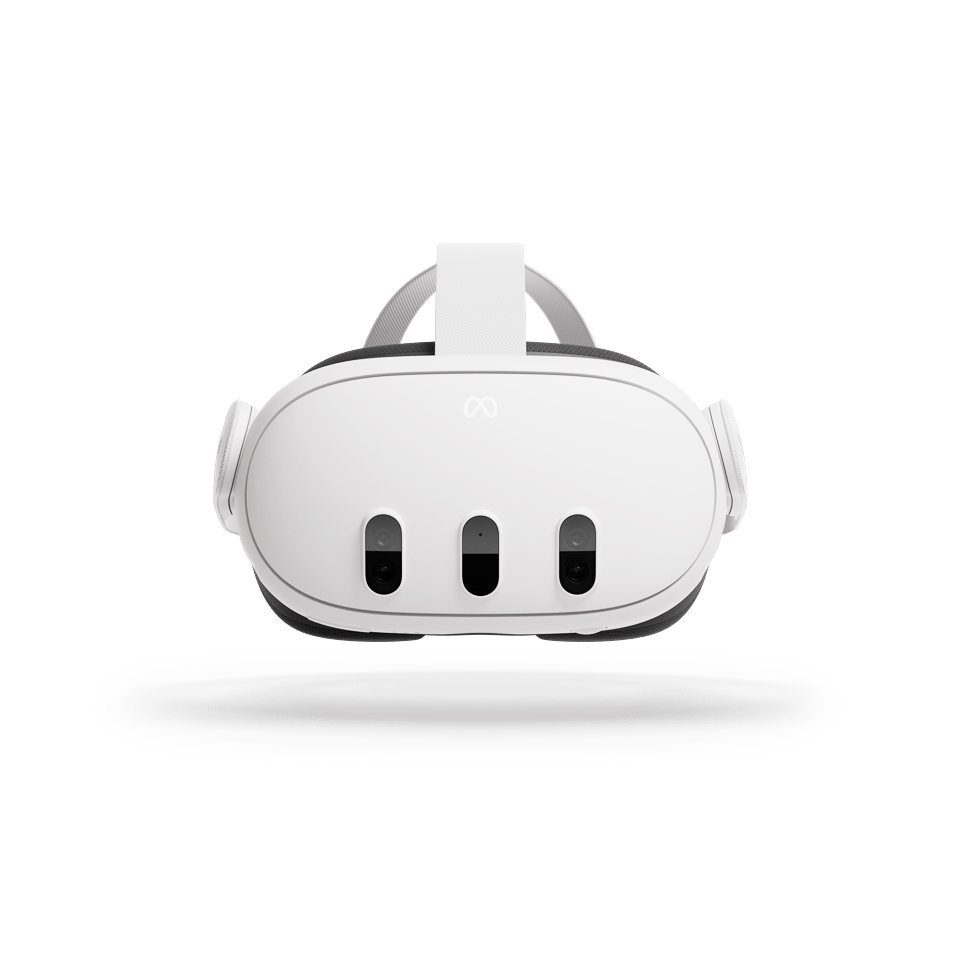 Meta Quest 3 headset and controllers